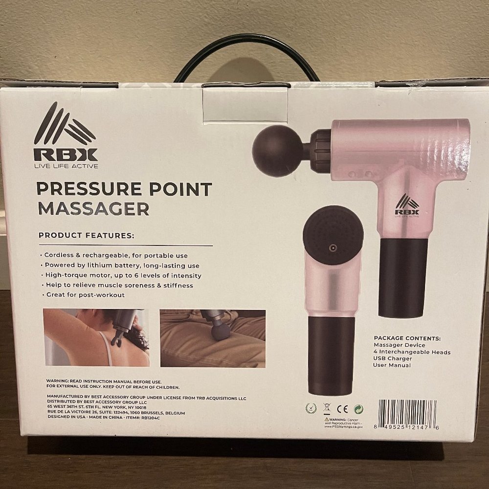 NIB RBX Pressure Point Vibra Heal Massage Gun, Deep Tissue Percussion Massager - Picture 4 of 10